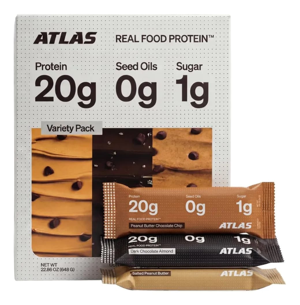 Atlas Protein Bar Atlas Protein Bars 20g Protein 1g Sugar Cereal Bar Chocolate
