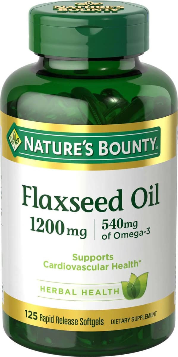 Nature's Bounty Supplement Nature's Bounty Flaxseed And Omega 3 1200mg 125 S