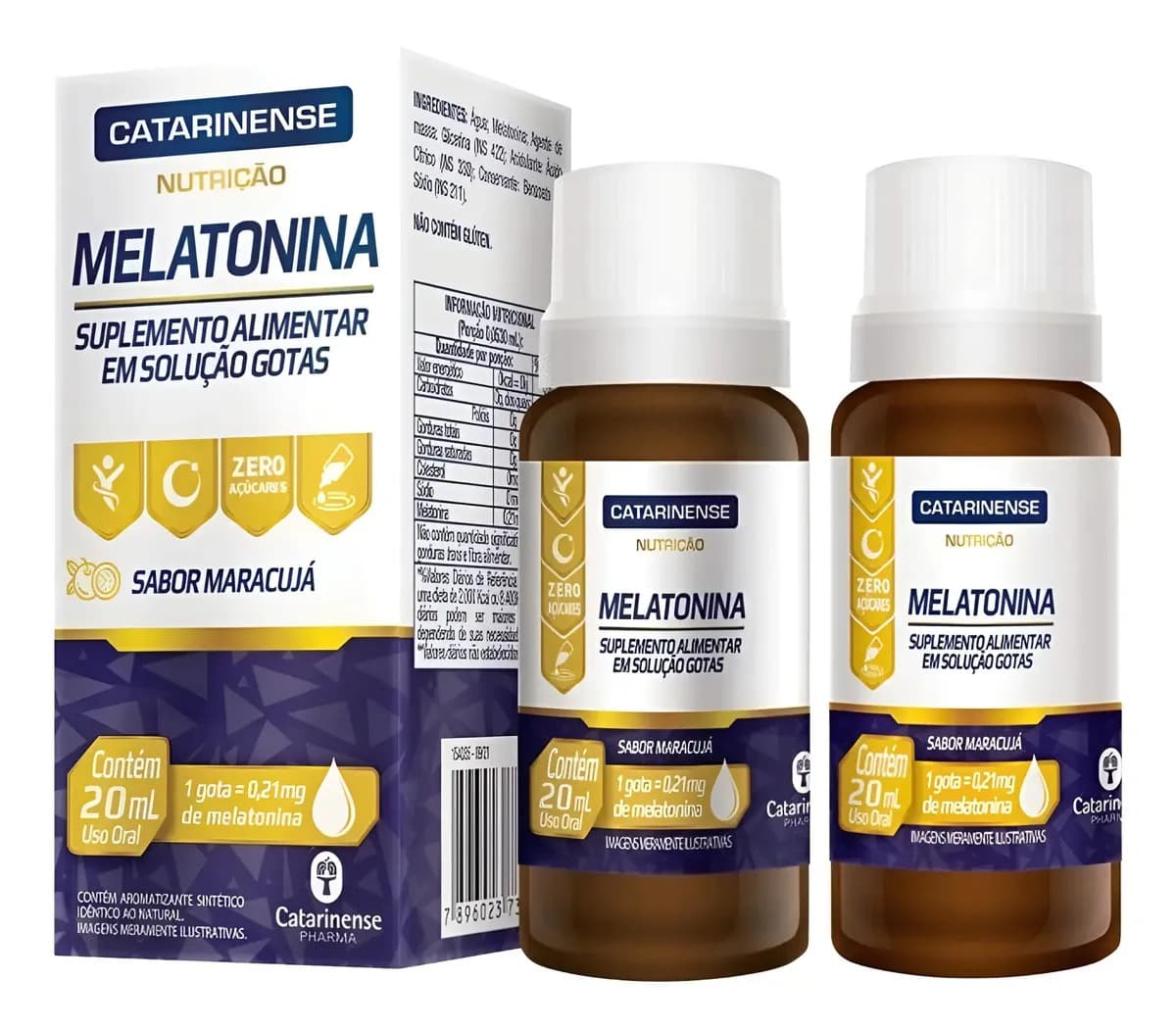 Catarinense Kit 2x Melatonina Pura Catarinense Pharma Melatonina