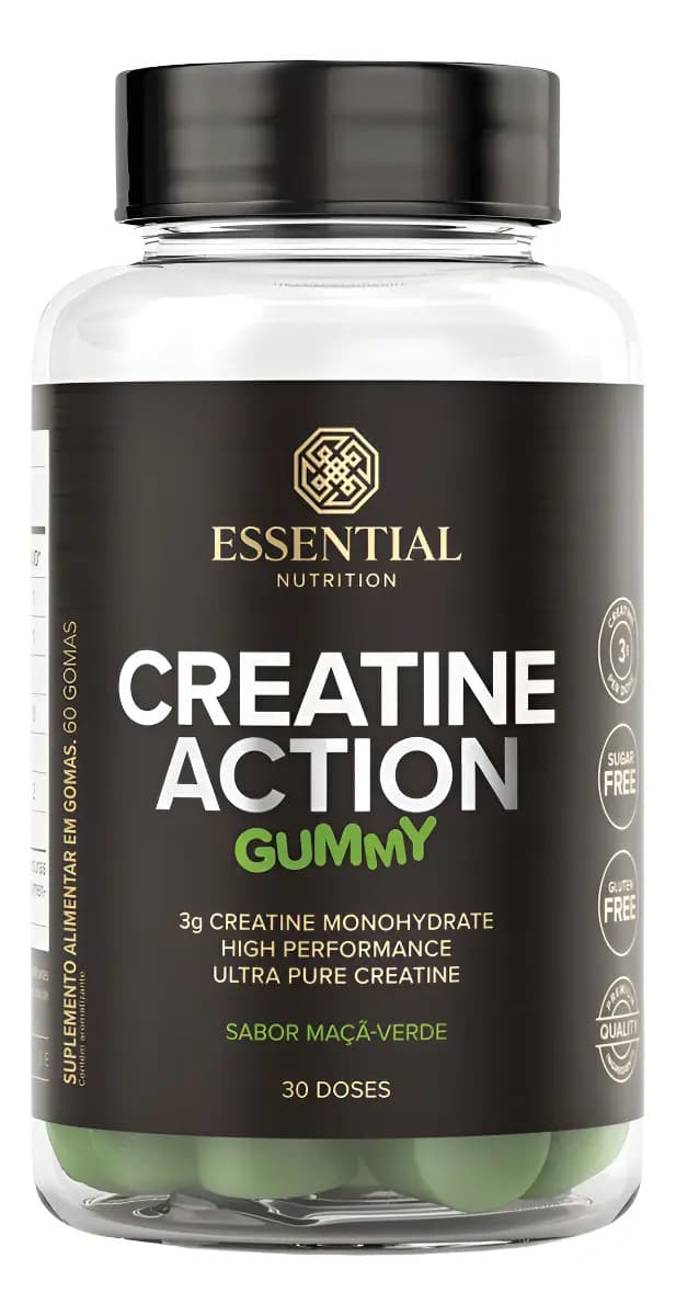 Essential Nutrition Creatina em Gomas Essential Nutrition: Maçã Verde, 60 Unidades