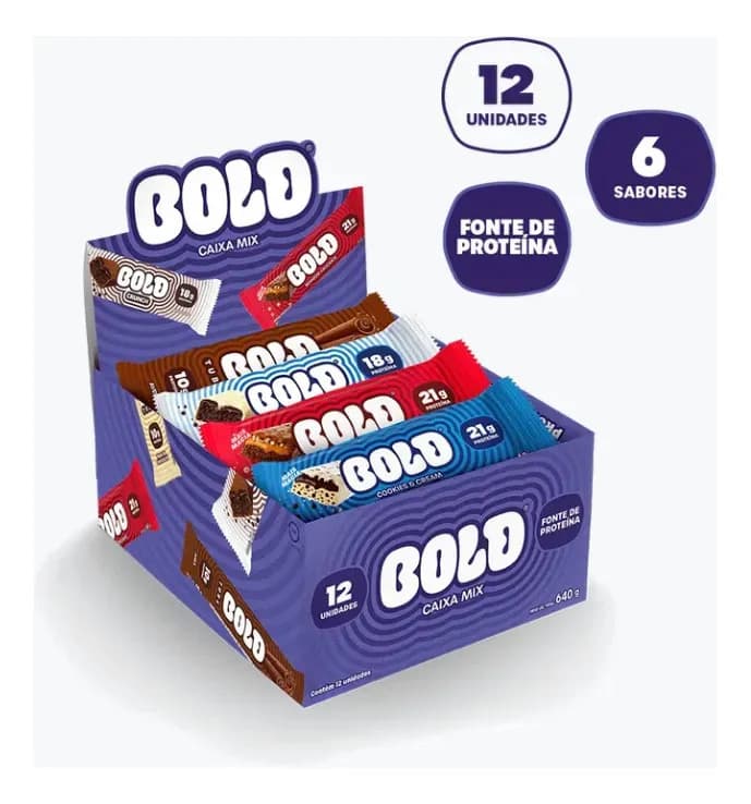 Bold Snacks Barra de proteína Bold Snacks sabor Mix x 700g 12 un