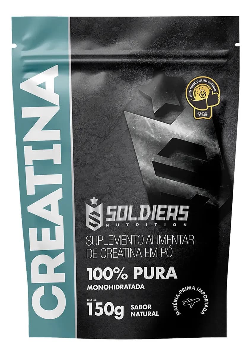 Soldiers Nutrition Creatina 150g Suplemento Monohidratada em pó 100% Pura - Soldiers Nutrition