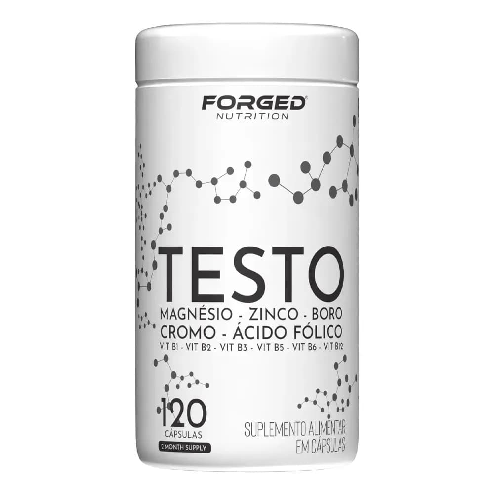 Forged Nutrition Testo Forged - Zinco, Magnésio, Boro, Cromo, Vitamina D3, B12 - Precursor Da Testo - 120 Cápsulas - Forged Nutrition