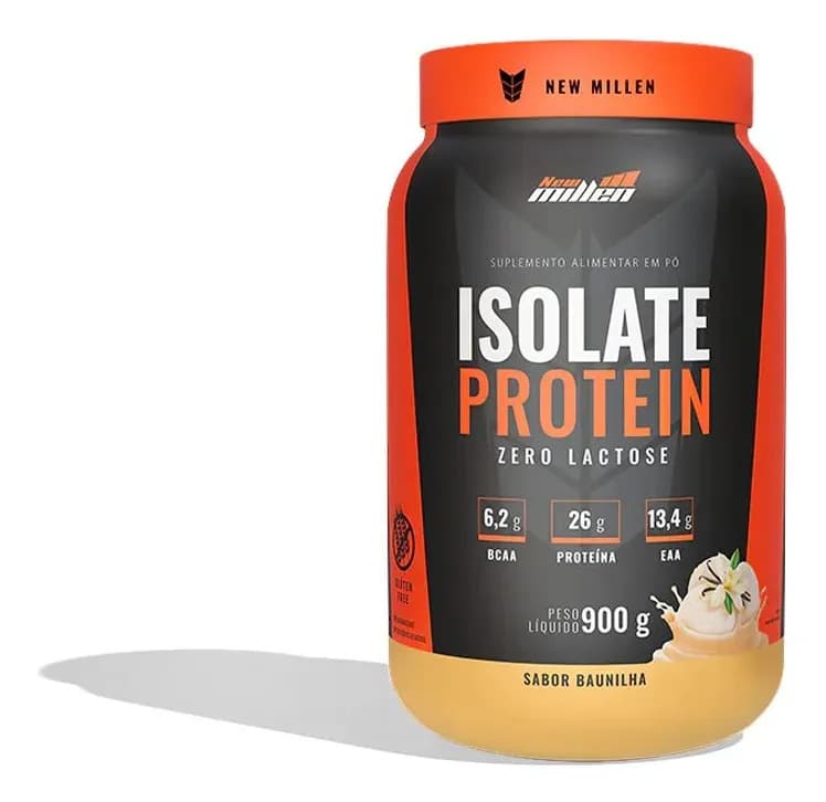New Millen Proteína bovina isolada New Millen Whey Zero Lactose Isolate em pó sabor Baunilha x 900g