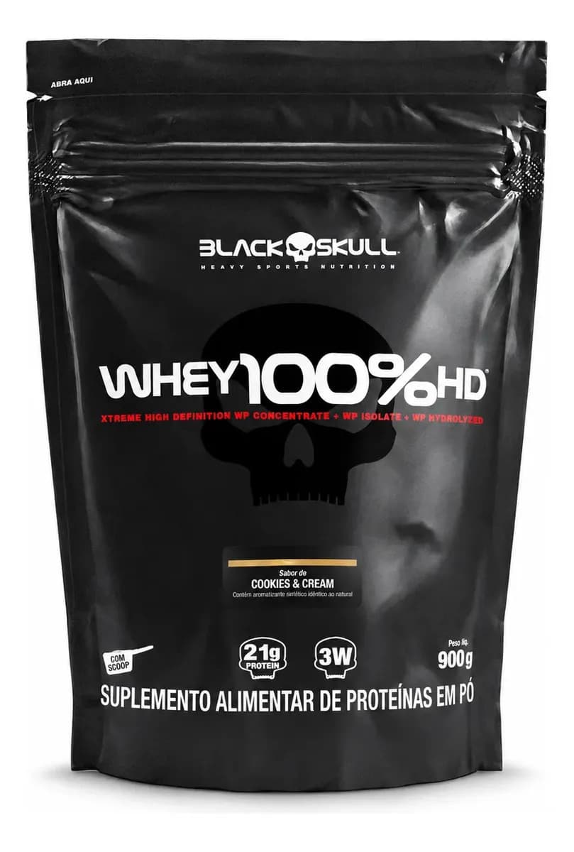 Black Skull Whey 100% HD Black Skull 900g Cookies & Cream Refil