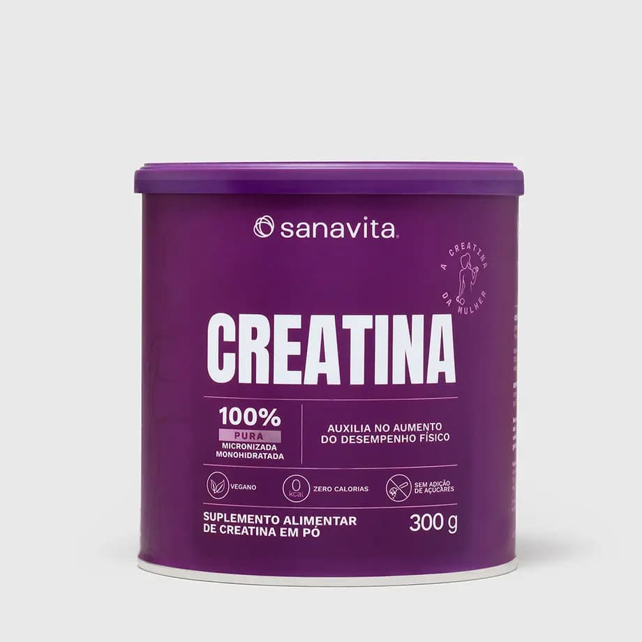 Sanavita Creatina Monohidratada 100% Pura Sanavita 300g Sem Sabor