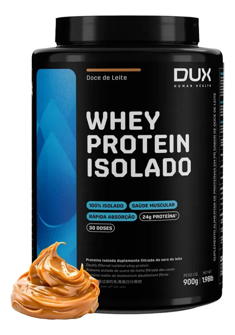 Dux Nutrition Whey Protein Isolado (900g) Dux Nutrition Sabor Doce de leite