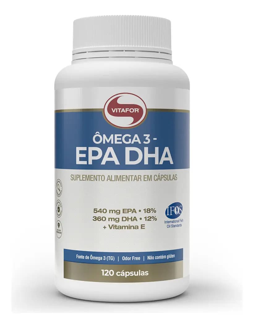 Vitafor Ômega 3 EPA DHA 120 Cápsulas Vitafor