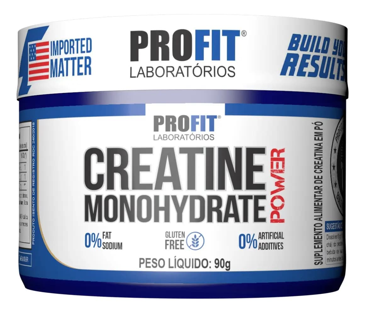 ProFit Laboratórios Suplemento Creatina Monohidratada Pote De 90g Em Pó - Profit Laboratórios