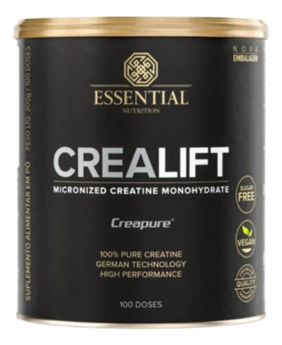 Essential Nutrition Creatina Creapure Essential Crealift 100% Pure 300g Sabor Neutro