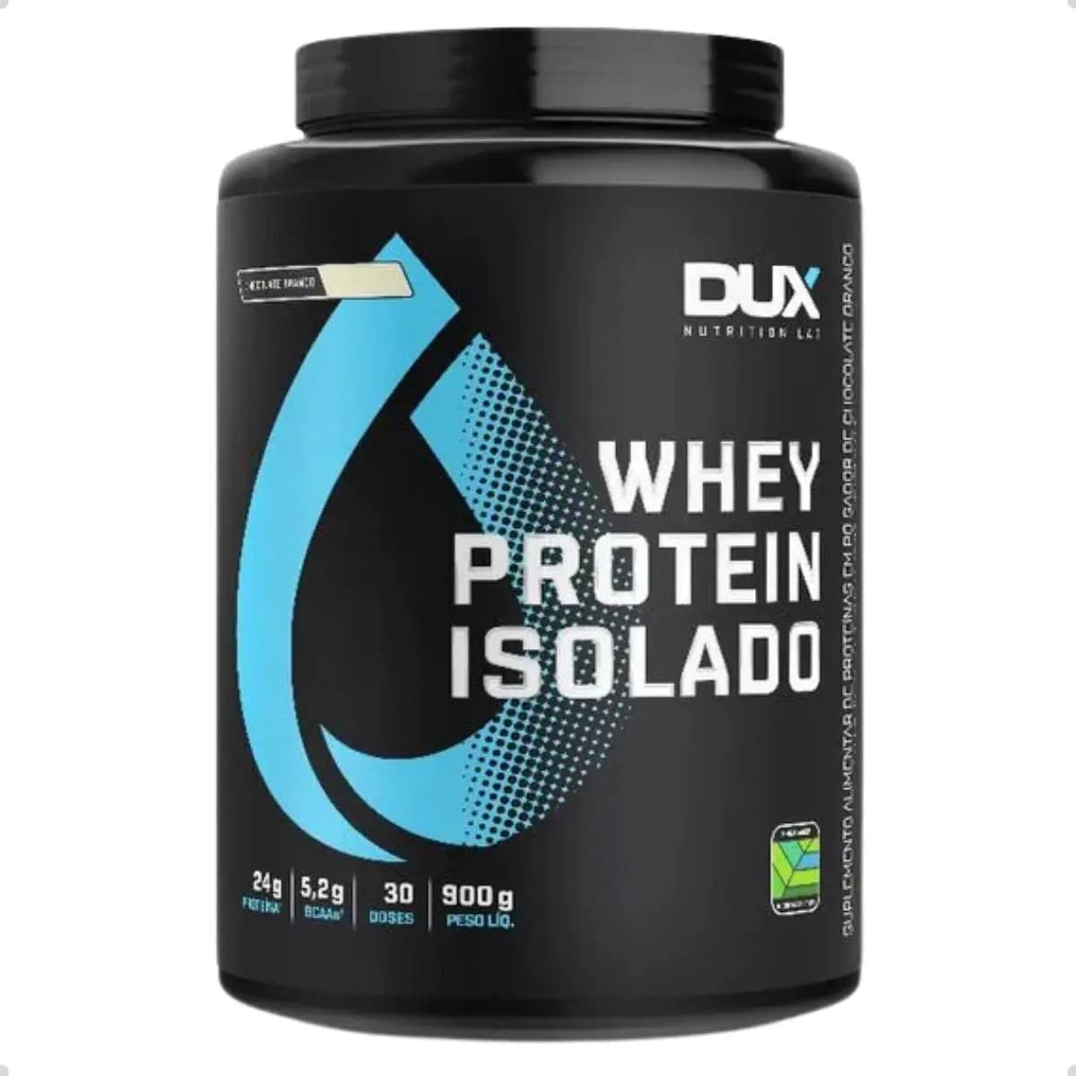 Dux Nutrition Whey Protein Dux Isolado 900g Pote - Chocolate Branco