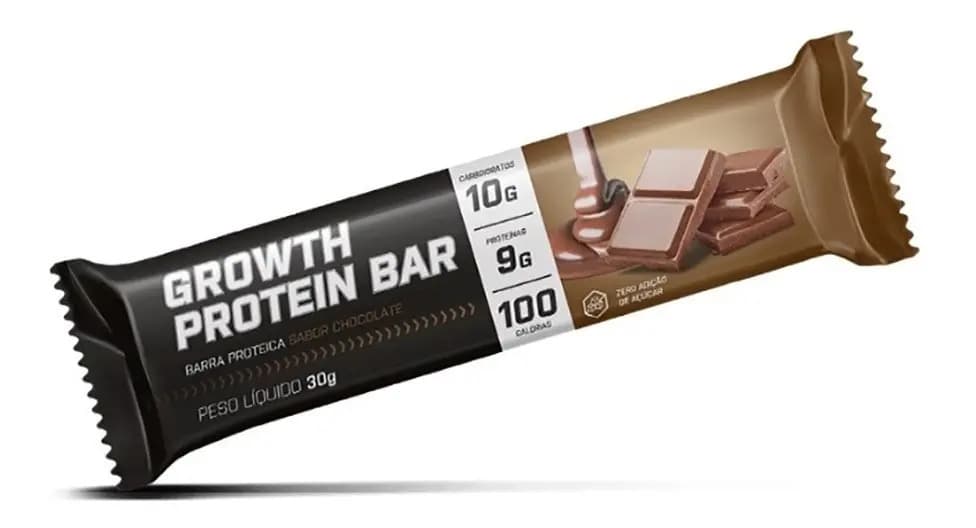 Growth Supplements Barra De Proteína (cx. 12 Un) Growth Supplements - Sabores Sabor Chocolate