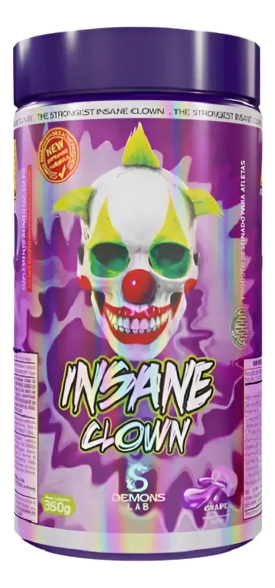 Demons Lab Pré Treino Demons Lab Insane Clown 350g Aminoácidos Sabor Grape