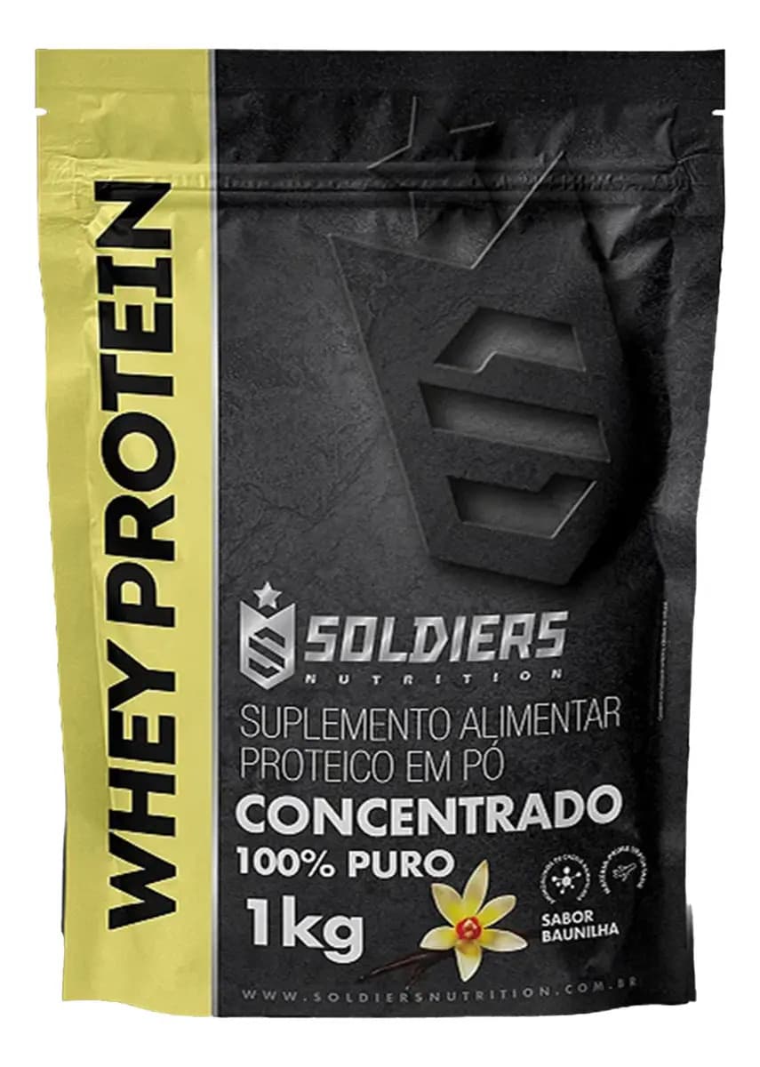 Soldiers Nutrition Whey Protein Concentrado 1Kg Sabor Baunilha Soldiers Nutrition