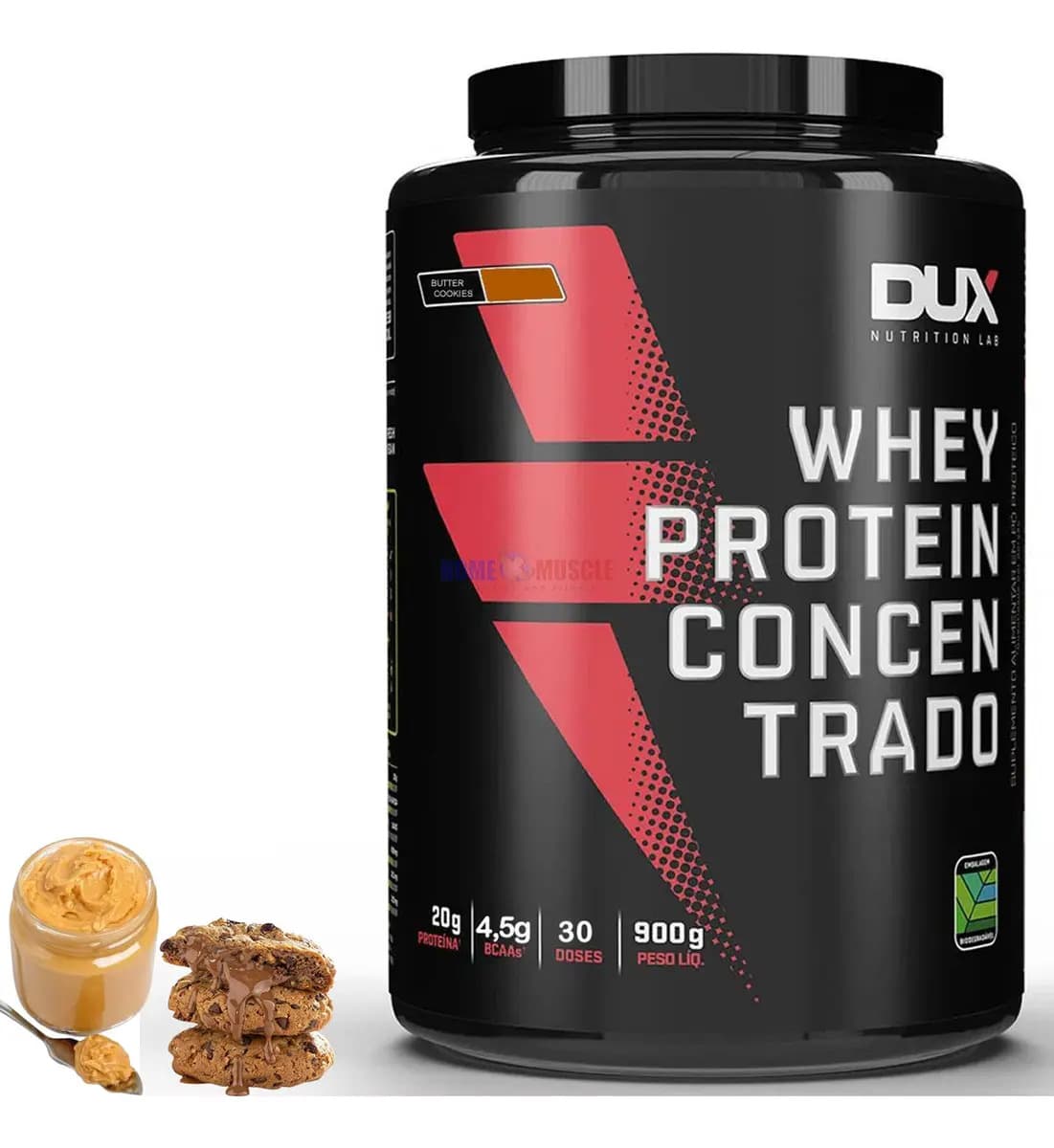 Dux Nutrition Dux Nutrition Whey Protein Concentrado Pote 900g Sabor Butter Cookies