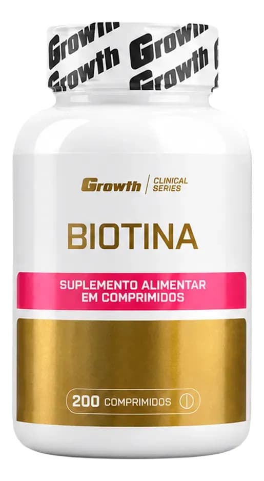 Growth Supplements Biotina 200 Comprimidos Growth Supplements Natural