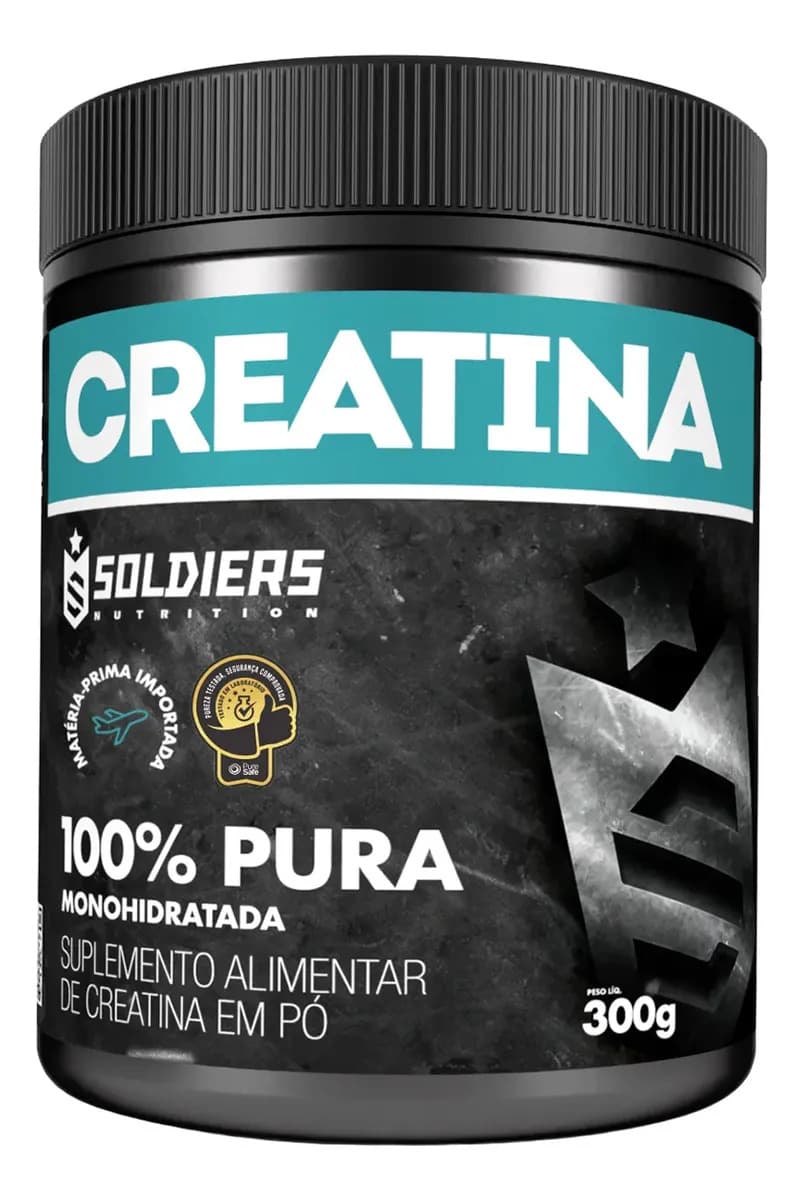 Soldiers Nutrition Creatina 300g Suplemento Monohidratada em pó 100% Pura - Soldiers Nutrition