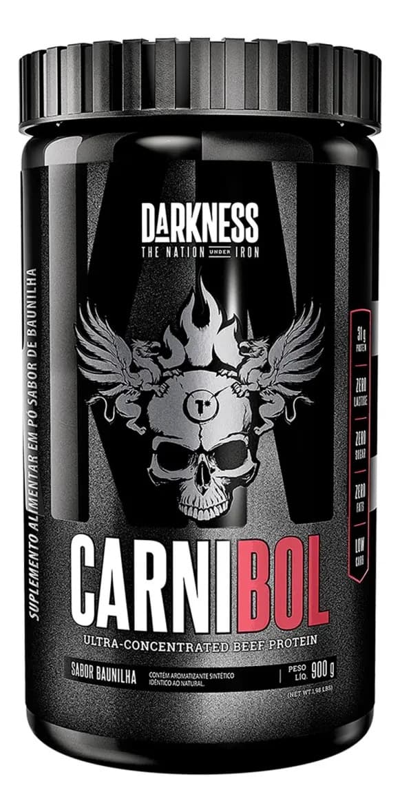 Darkness Proteína Darkness Carnibol Beef em pó Sabor Baunilha 900g