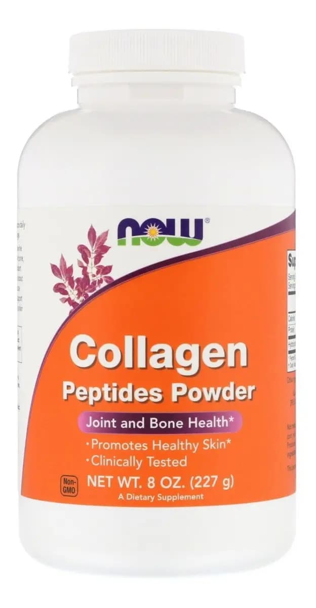NOW Peptídeos de colágeno Now Foods para pele saudável 8 onças