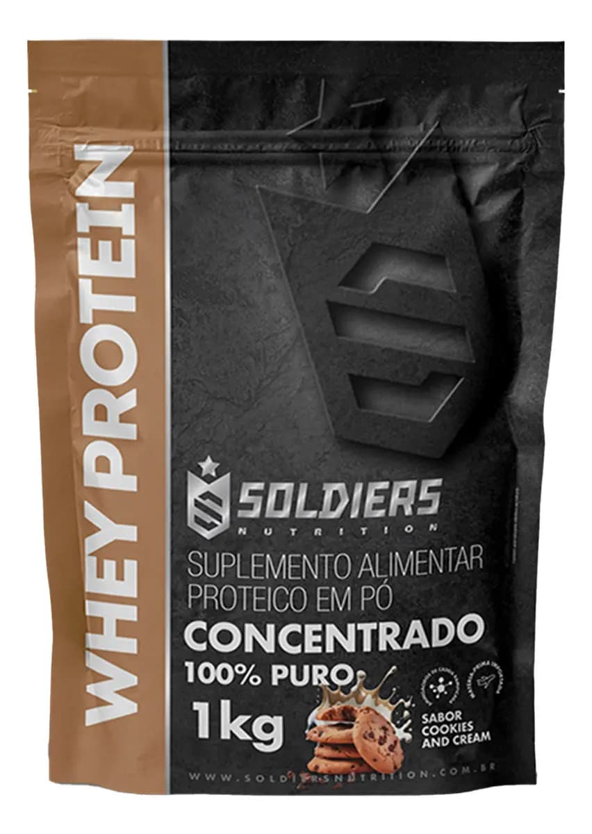 Soldiers Nutrition Whey Protein Concentrado 1kg Cookies Soldiers Nutrition