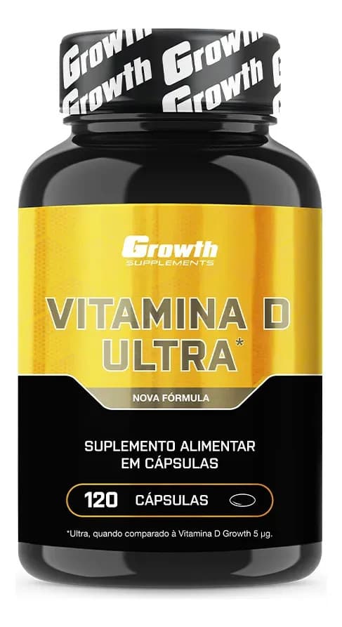 Growth Supplements Vitamina D Ultra 120 Caps Growth Supplements Sem Sabor