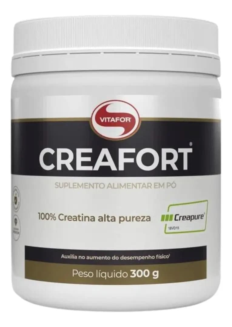 Vitafor Creatina Monohidratada 300g Creafort Creapure Vegano Sem Sabor Vitafor