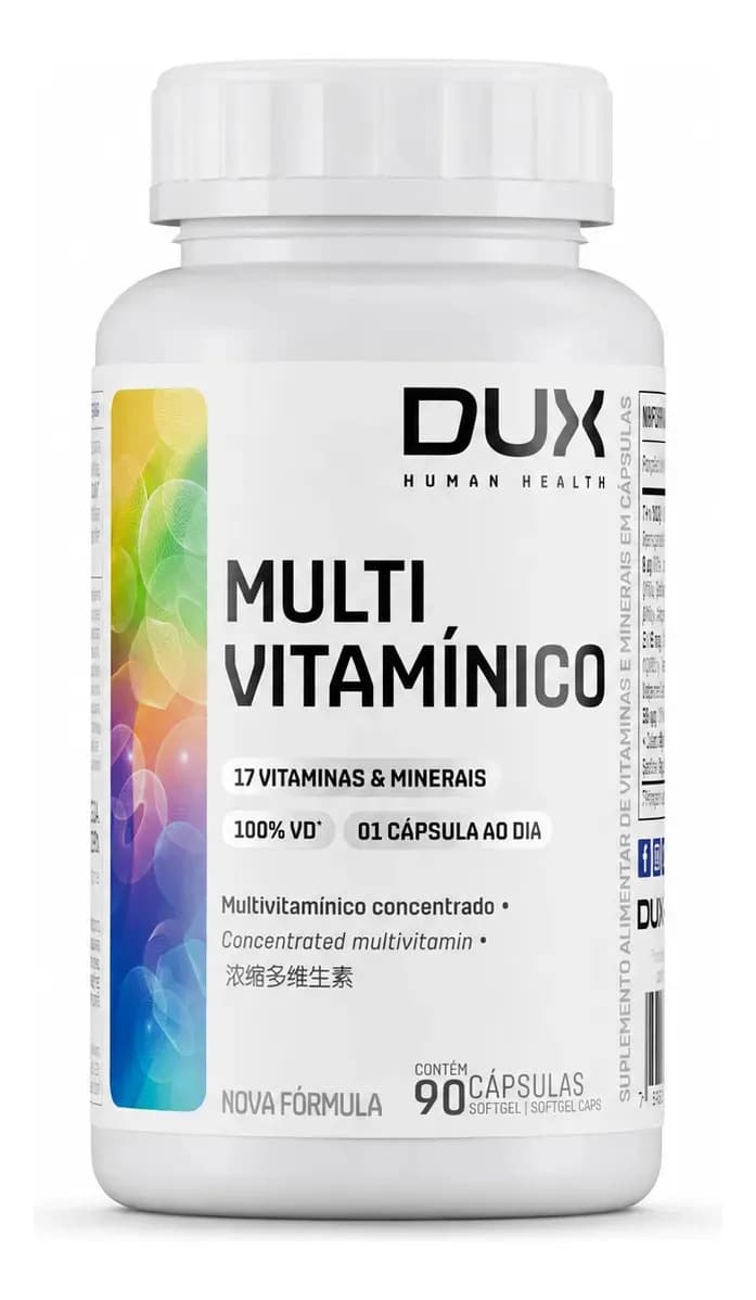 Dux Nutrition Multivitaminico Dux 90 Capsulas Sem Sabor