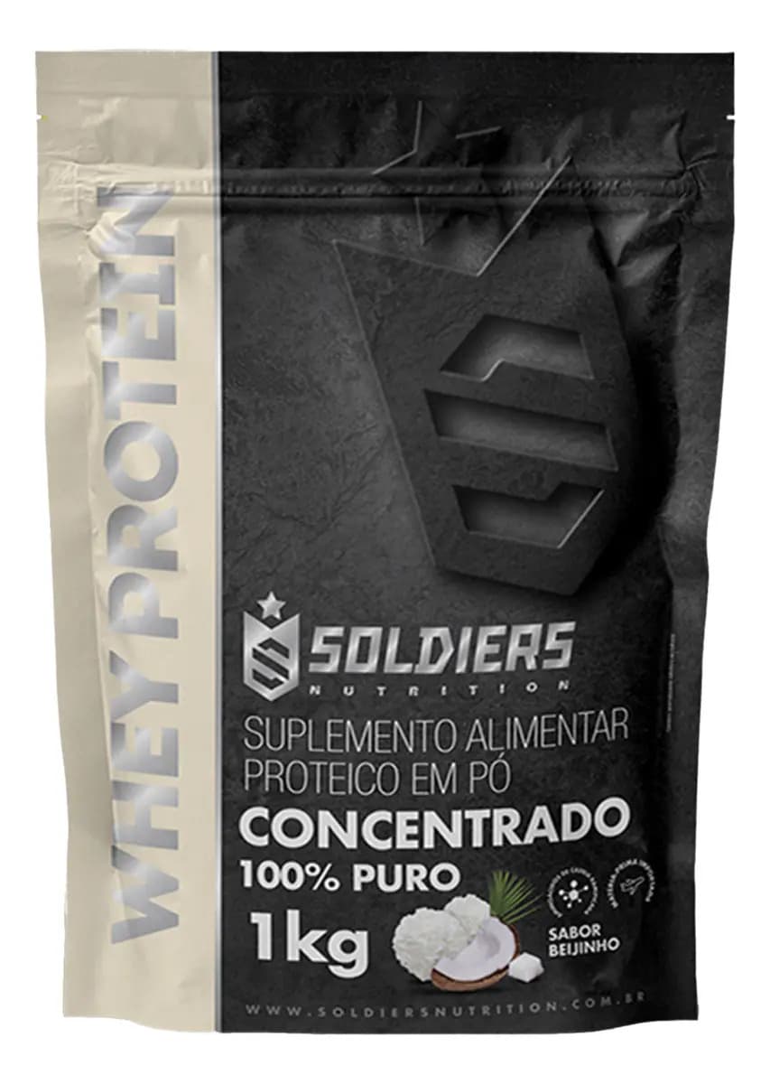 Soldiers Nutrition Whey Protein Concentrado 100% Puro - On / Optimum Sabor Beijinho