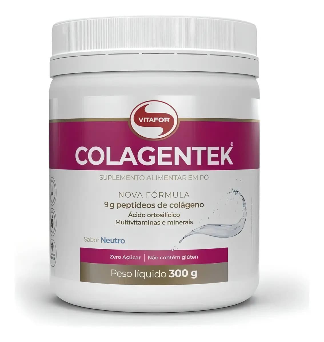 Vitafor Colágeno Colagentek Neutro 300g Vitafor Sem Sabor