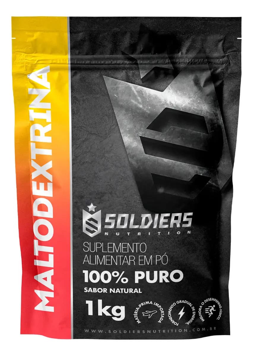 Soldiers Nutrition Maltodextrina 1kg 100% Pura Soldiers Nutrition Ingrediente Natural Bem-Estar