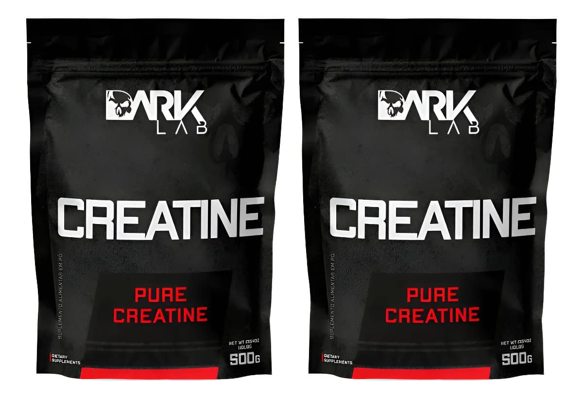 Dark Lab Kit 2x Creatina Monohidratada Pura 500g Dark Lab Sabor Sem sabor