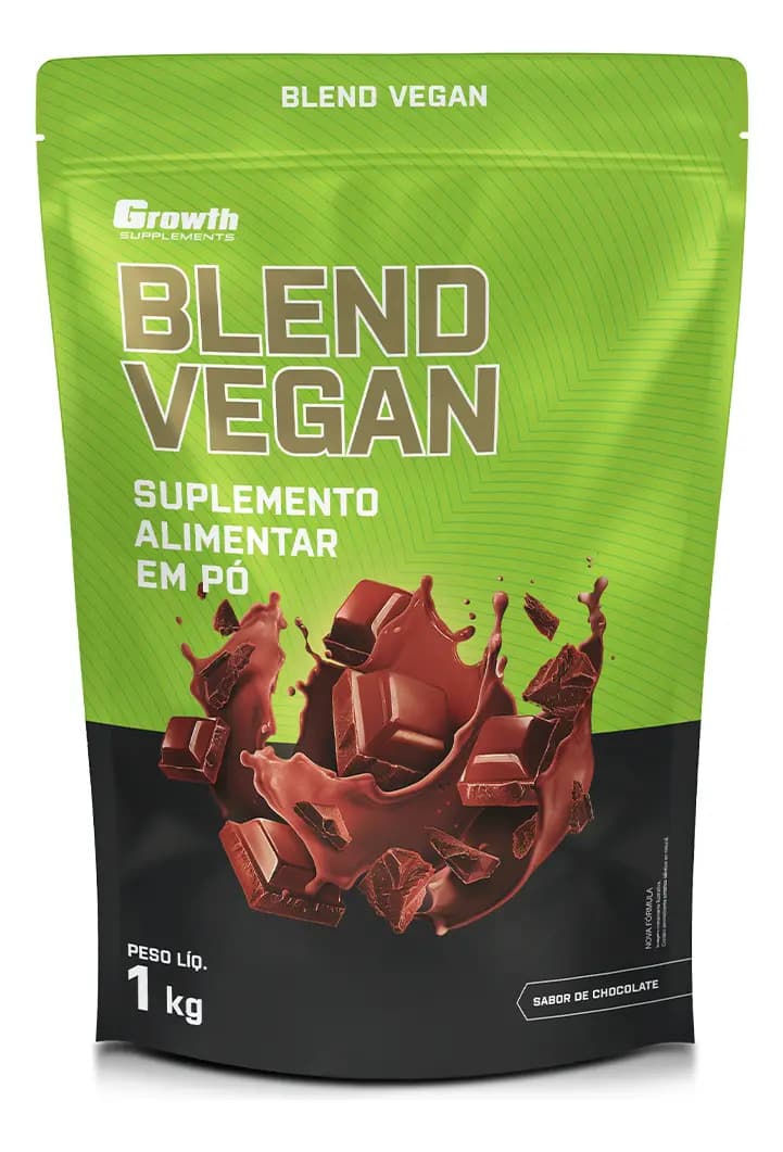 Growth Supplements Blend Vegan (Proteína vegana) 1kg Growth Supplements - Sabor Chocolate