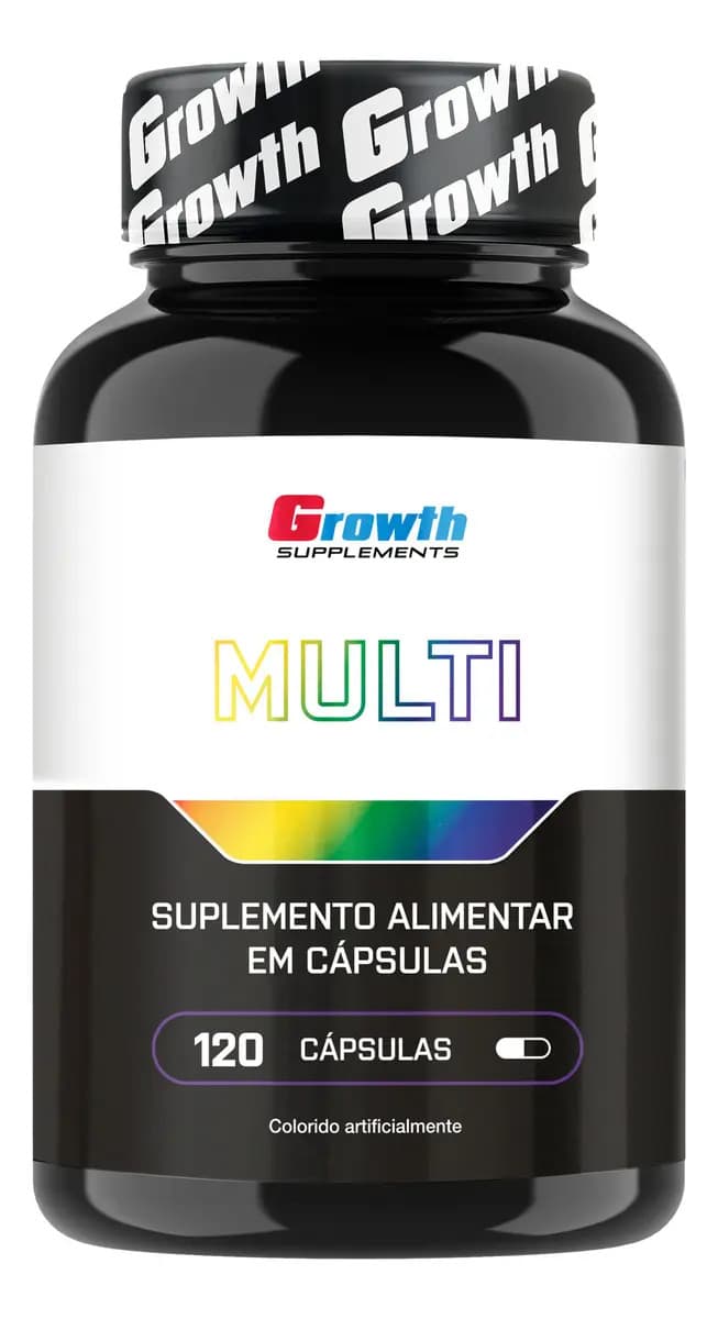 Growth Supplements Multivitamínico 120 Cáps. Growth Supplements - Sabor Neutro (Nova Fórmula)