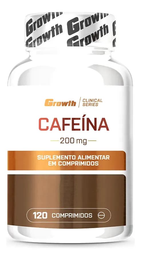 Growth Supplements Cafeína 200mg 120 Comprimidos Growth Supplements
