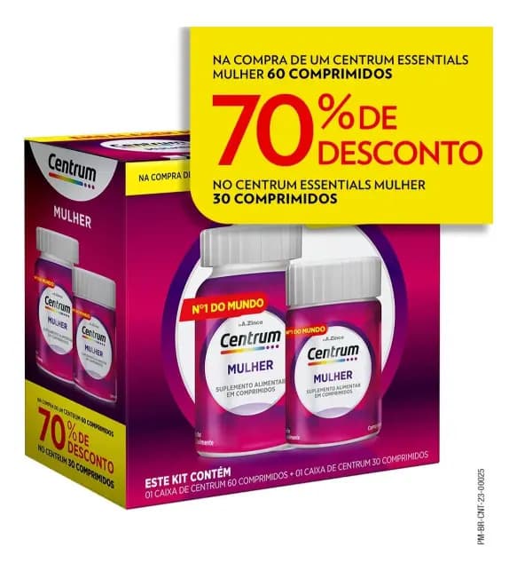 Centrum Multivitamínico para Mulher Centrum Vitaminas de A à Z 90 Comprimidos