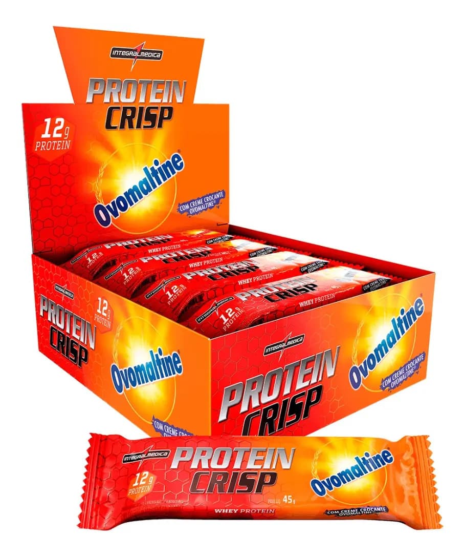 Integralmédica Barra de Proteína Crisp Bar Ovomaltine 12 unidades Integralmédica
