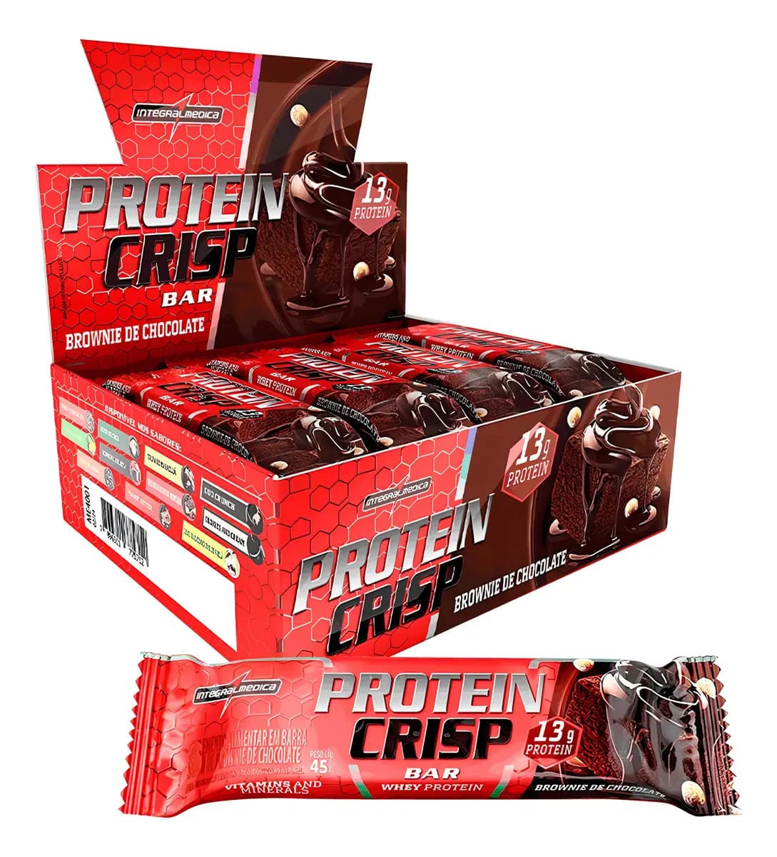 Integralmédica Suplemento En Barra Integralmédica Barras De Proteínas Proteínas Sabor Barrinha De Proteina Brownie De Chocolate X 45g