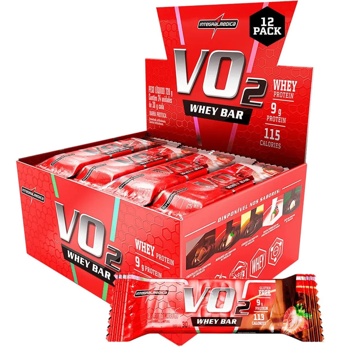 Integralmédica Vo2 Protein Bar Morango 12 und Integralmédica