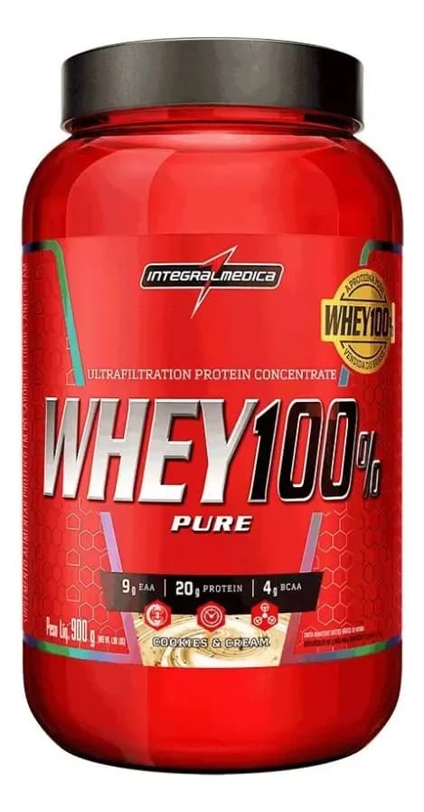 Integralmédica Whey 100% Pure 900g Pote Integralmédica - Cookies E Cream Cookies & Cream