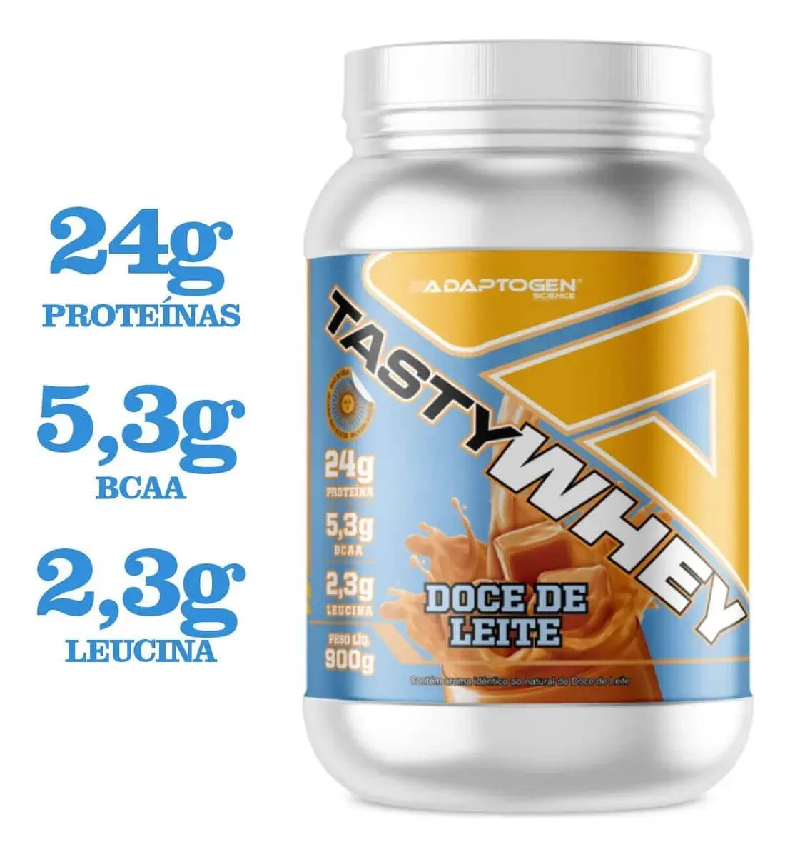 Adaptogen Science Proteína Adaptogen Science Tasty Whey Gourmet em pó sabor Doce de leite x 900g