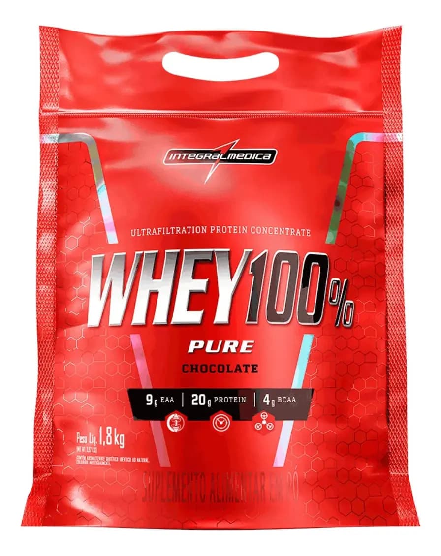 Integralmédica Whey 100% Pure Pouch 1,8kg Chocolate Integralmédica