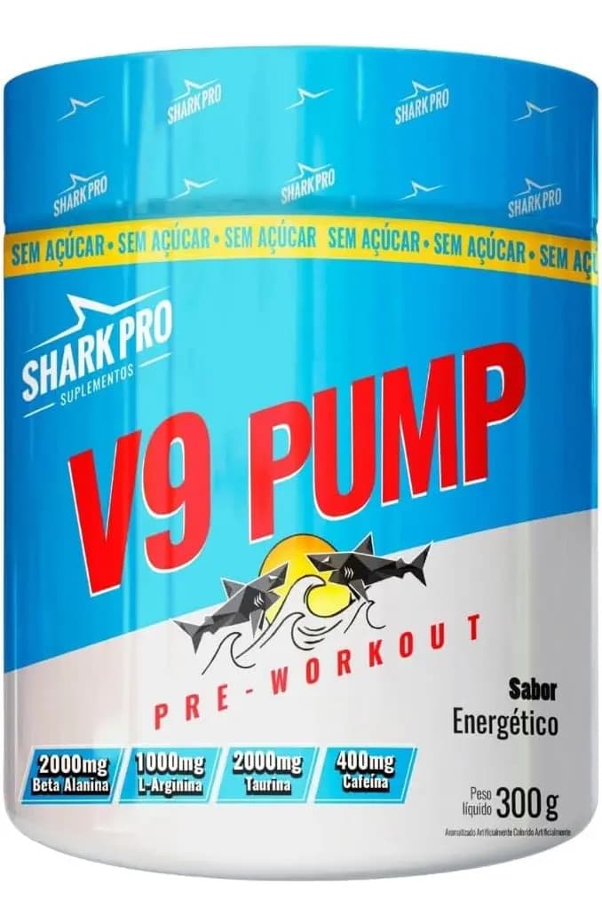 Shark Pro Pré Treino V9 Pump 300g (edição Limitada) - Shark Pro Sabor Energético