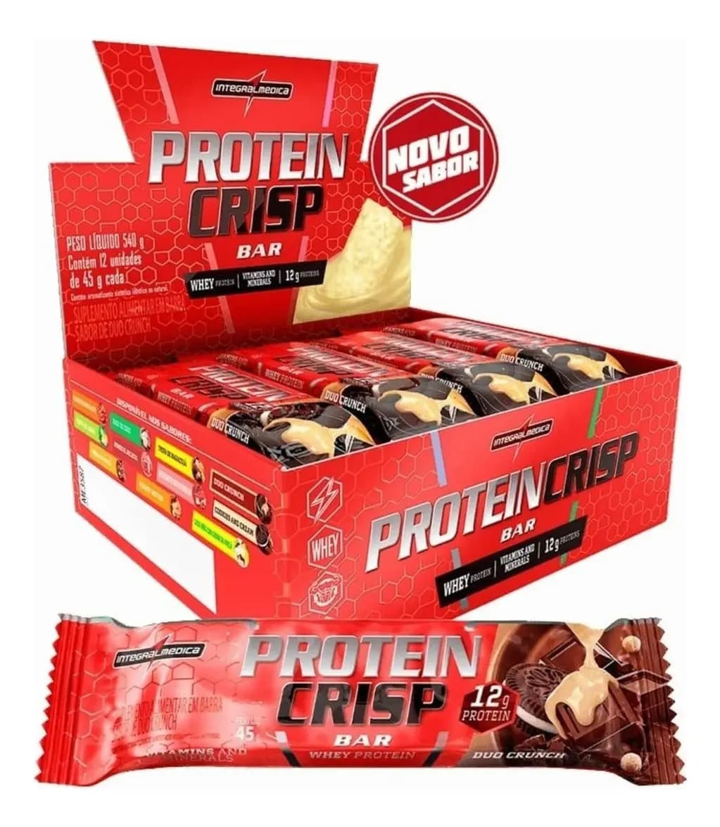 Integralmédica Suplemento en barra Integralmédica Barras de Proteínas Proteínas de Protein Crisp Bar sabor cookies and cream x 45g