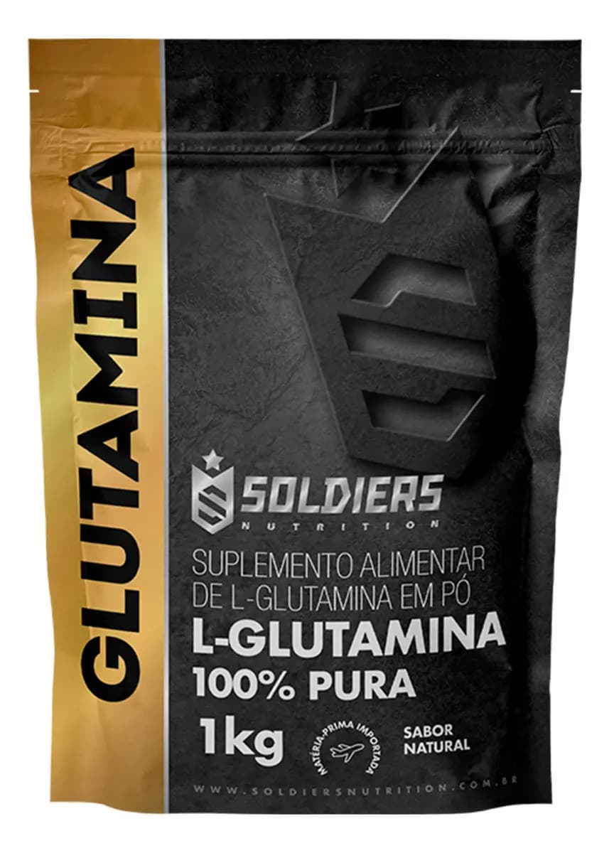 Soldiers Nutrition Glutamina 1kg suplemento em pó - Soldiers Nutrition