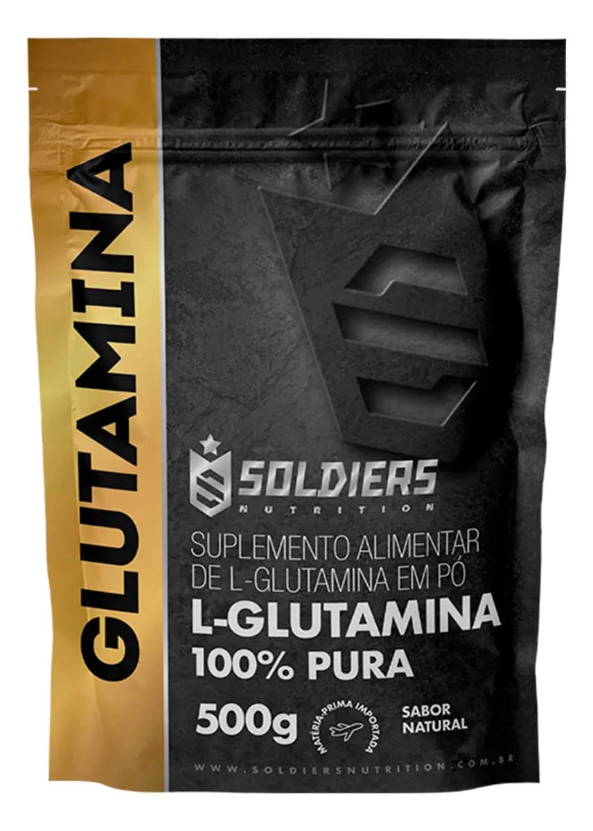 Soldiers Nutrition Glutamina 500g suplemento em pó - Soldiers Nutrition