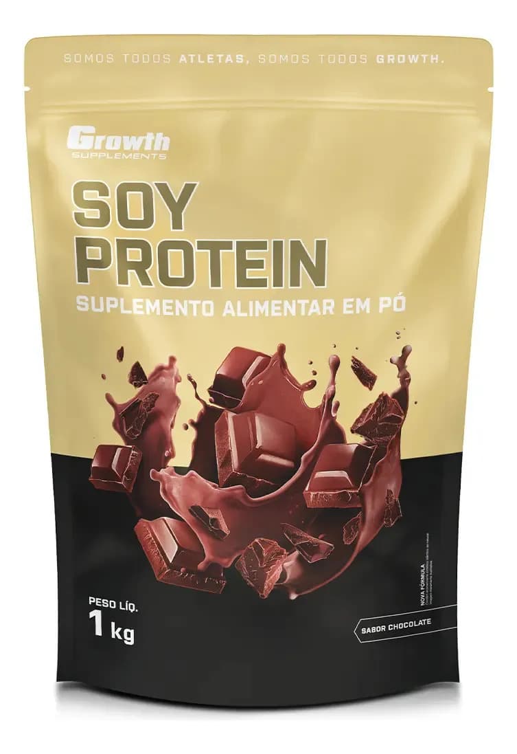 Growth Supplements Proteína Isolada de Soja Growth Supplements Sabor Chocolate 1 kg
