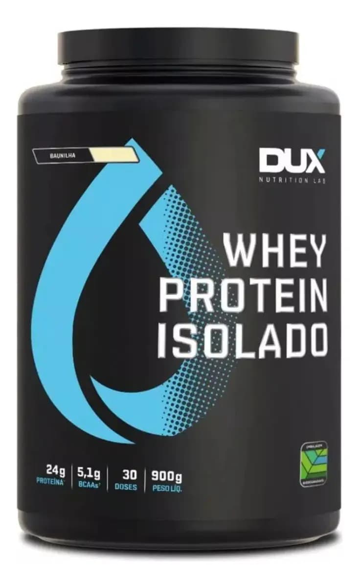 Dux Nutrition Whey Protein Isolado Dux Nutrition - Pote 900g Baunilha