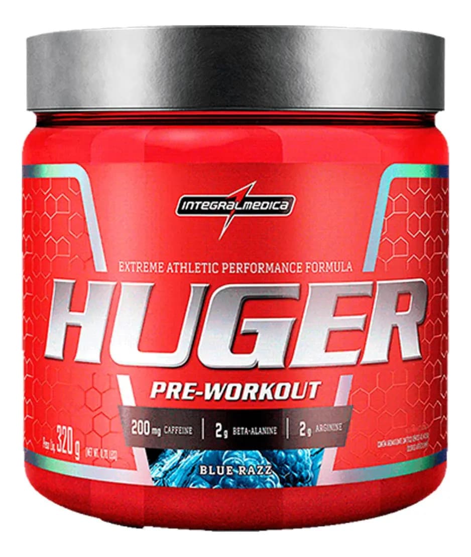 Integralmédica Pré Treino Huger Blue Razz 320g Integralmédica