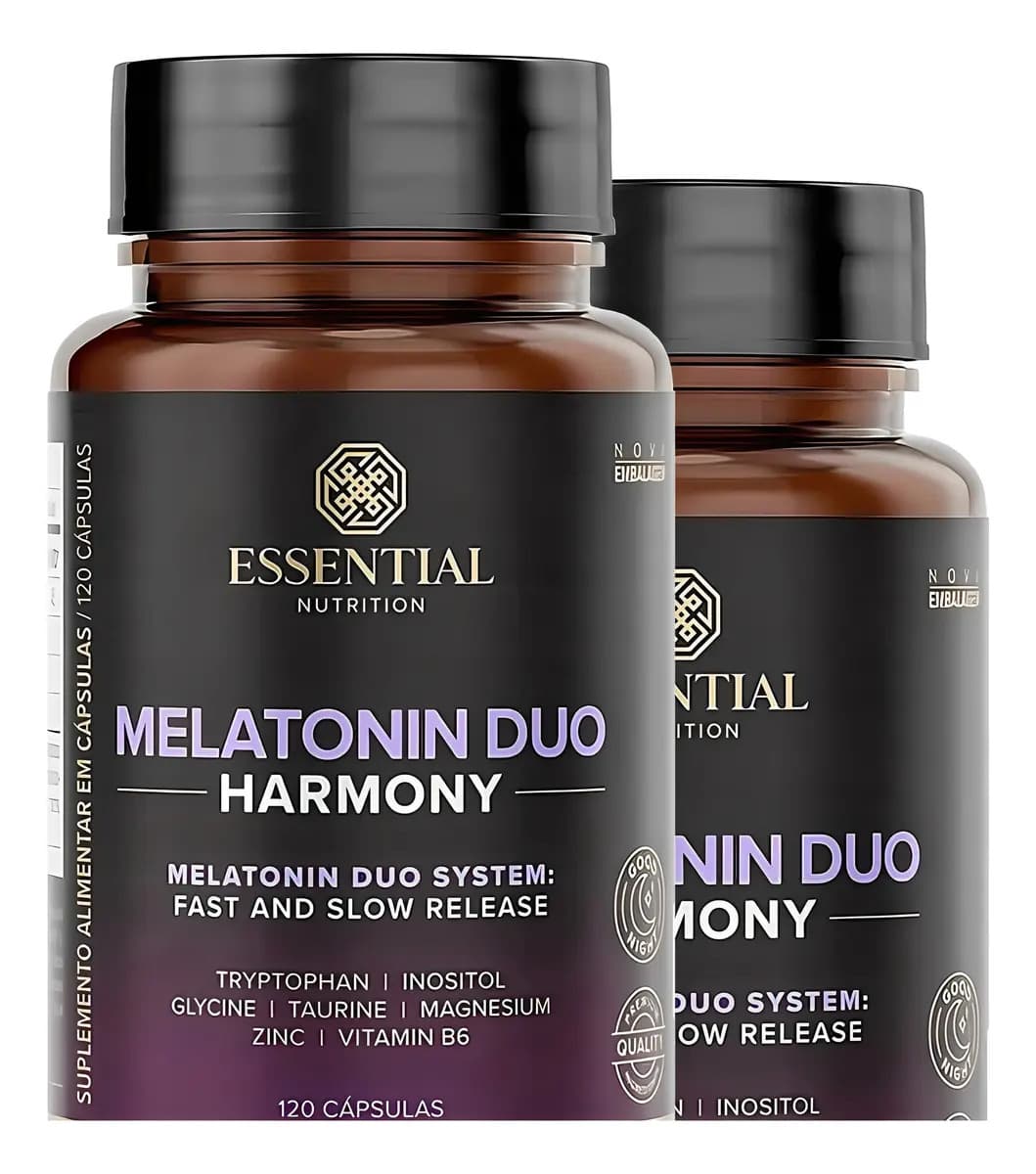 Essential Nutrition Kit 2 Melatonina Duo Harmony Essential Nutrition 120 Cápsulas