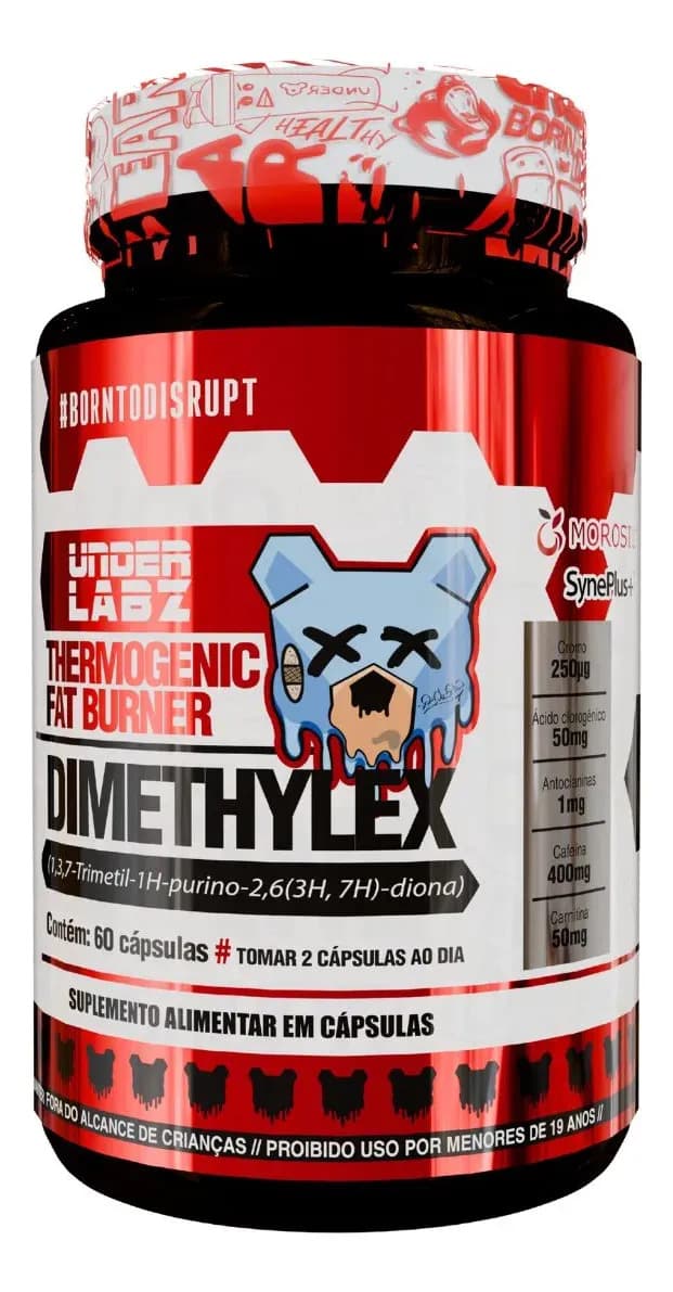 Under Labz Dimethylex 60 cápsulas Under Labz - Termogênico sem sabor